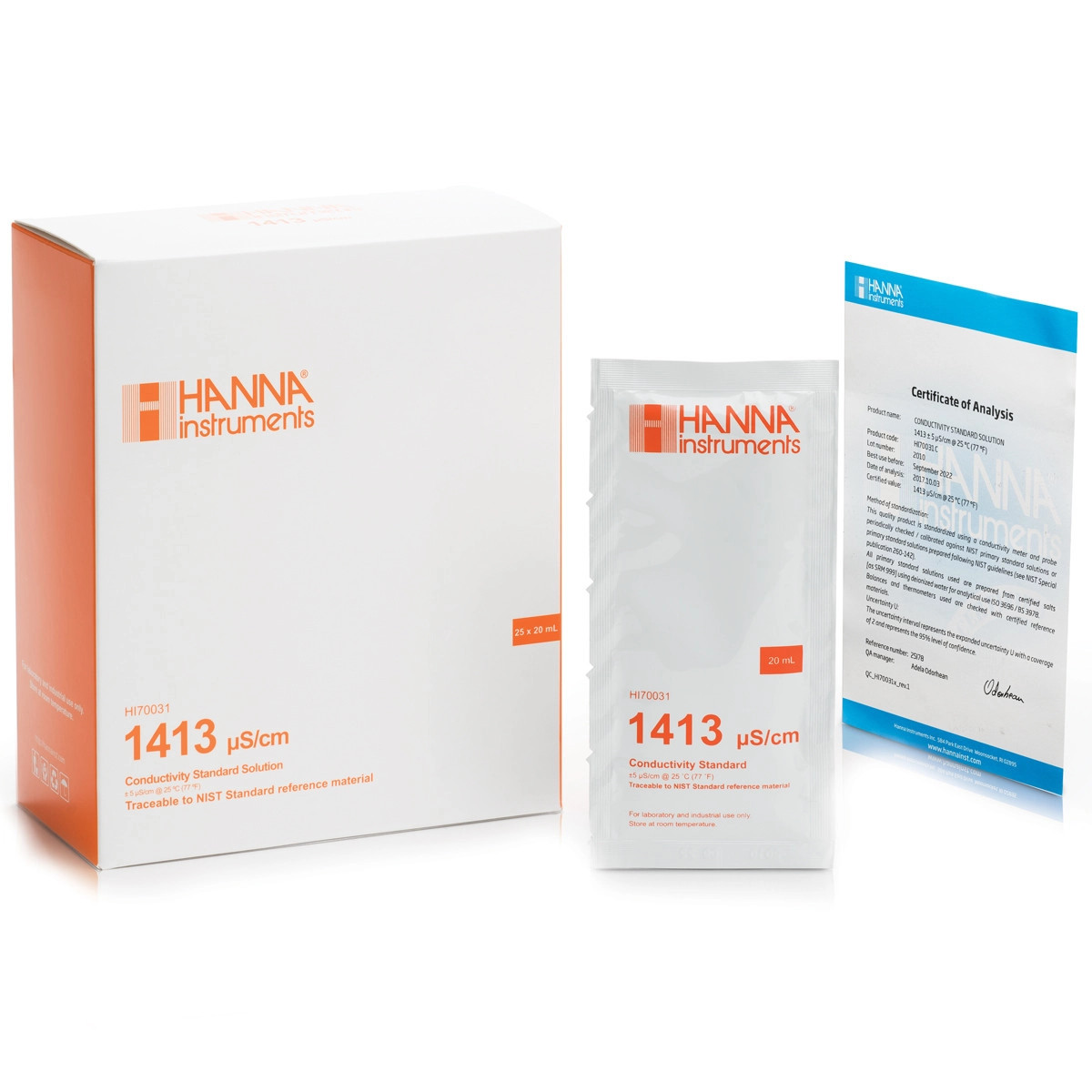HI70030C раствор для калибровки 12880 мкСм/см, с сертификатом, 25х20 мл HANNA INSTRUMENTS HI70030C по лучшей цене с доставкой - интернет-магазин Прогрессивные решения