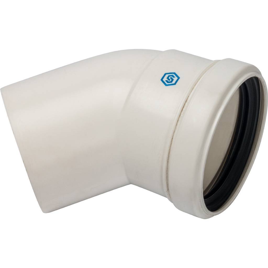Купить SCA-8080-000045 STOUT   Элемент дымохода конденсац. угол 45° DN80 м/п PP-FE STOUT по лучшей цене с доставкой - интернет-магазин Прогрессивные решения