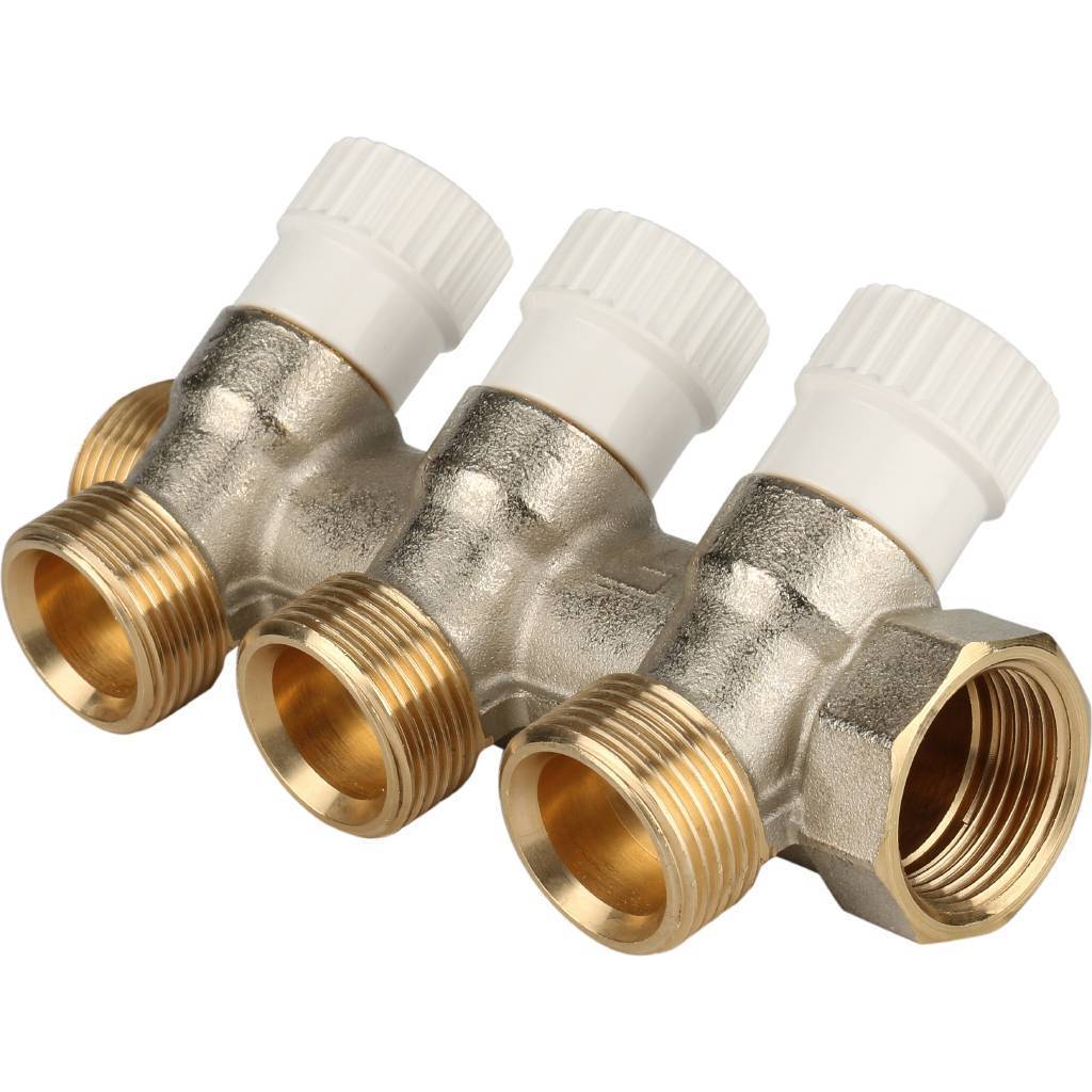 Купить SMB 6851 343403 STOUT  Коллектор распределительный 3/4", 3 отвода 3/4"ЕК STOUT по лучшей цене с доставкой - интернет-магазин Прогрессивные решения