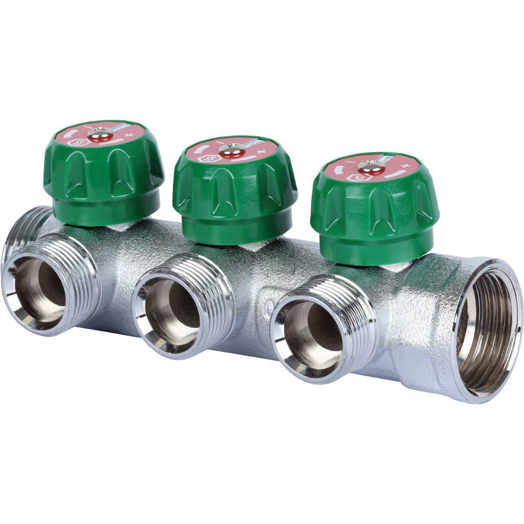 Купить SMB-6850-013403 STOUT  SMB-6850-013403 STOUT Коллектор регулирующий 1", 3 отвода 3/4" ЕК STOUT по лучшей цене с доставкой - интернет-магазин Прогрессивные решения
