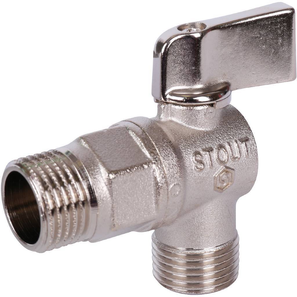 Купить SVB-0059-001212 STOUT  Кран шаровой угловой для бытовой техники 1/2" STOUT по лучшей цене с доставкой - интернет-магазин Прогрессивные решения
