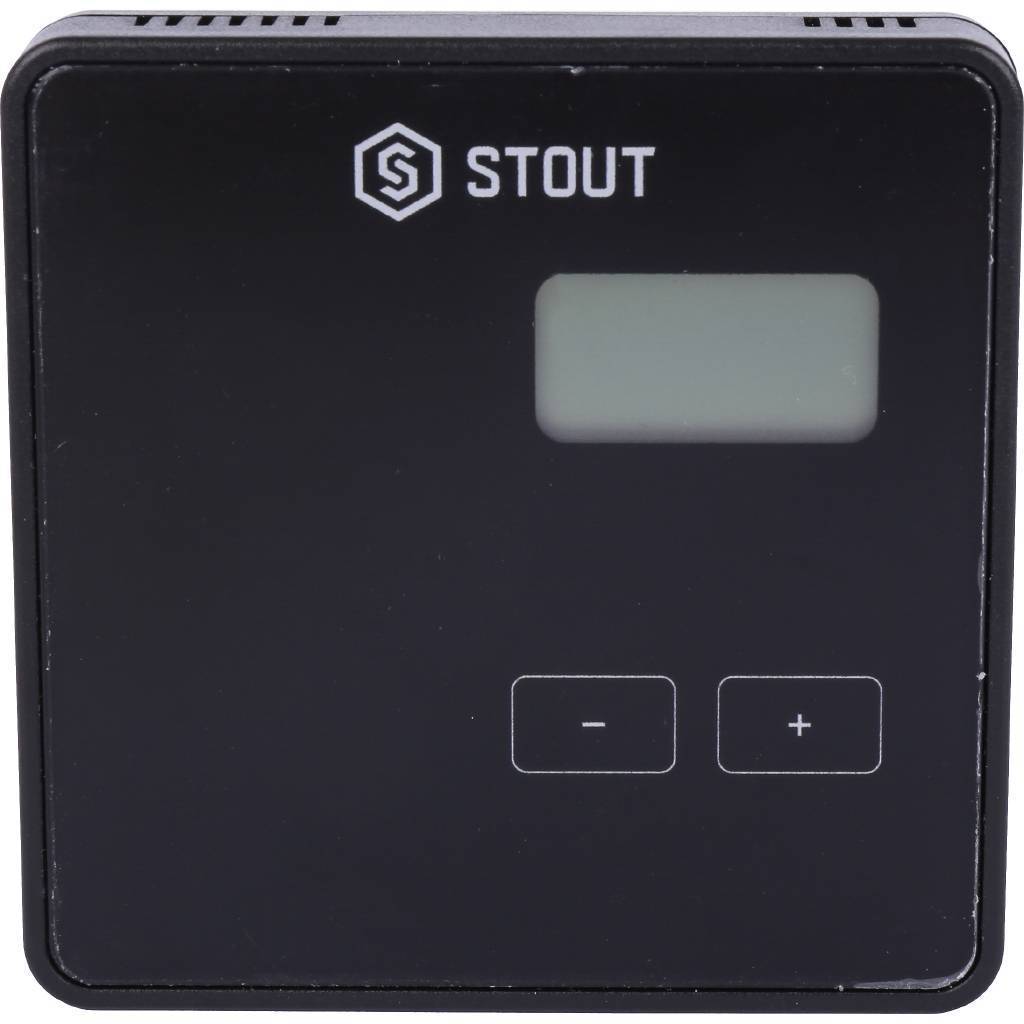 Купить STE-0101-010002 STOUT  Проводной комнатный регулятор R-10b, чёрный STOUT по лучшей цене с доставкой - интернет-магазин Прогрессивные решения
