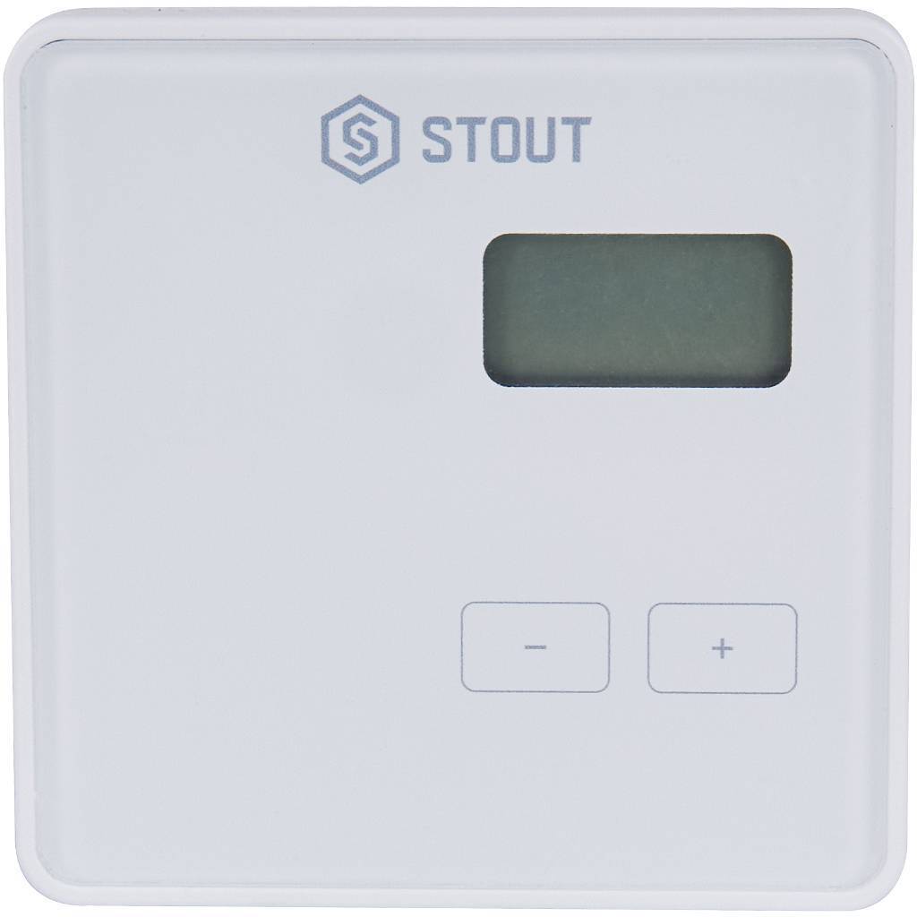 Купить STE-0101-008001 STOUT  Беспроводной комнатный регулятор R-8b, белый STOUT по лучшей цене с доставкой - интернет-магазин Прогрессивные решения