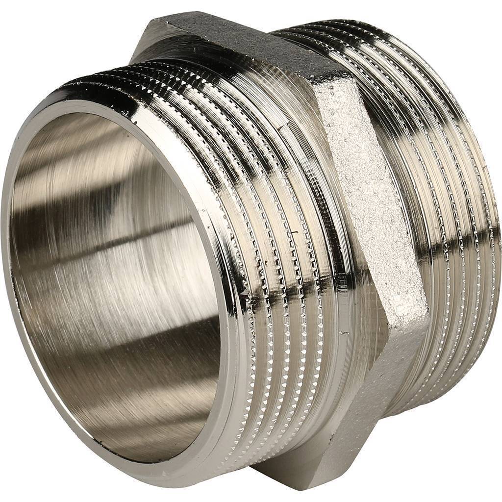Купить SFT-0004-112112 STOUT  Ниппель HH никелированный 1"1/2 STOUT по лучшей цене с доставкой - интернет-магазин Прогрессивные решения