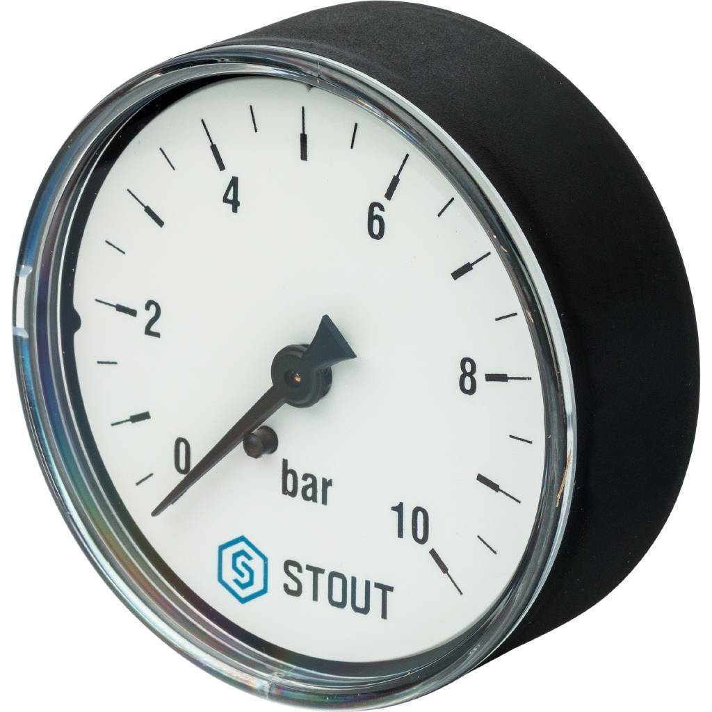 Купить SIM-0009-631008 STOUT SIM-0009 Манометр аксиальный. Корпус Dn 63 мм 1/4", 0...10 бар, кл.2.5 STOUT по лучшей цене с доставкой - интернет-магазин Прогрессивные решения