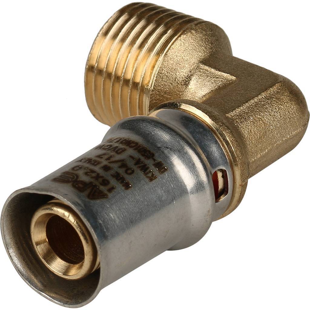 Купить SFP-0011-001216 STOUT   Угольник-переходник с наружной резьбой 1/2"х16 для металлопластиковых труб прессовой STOUT по лучшей цене с доставкой - интернет-магазин Прогрессивные решения