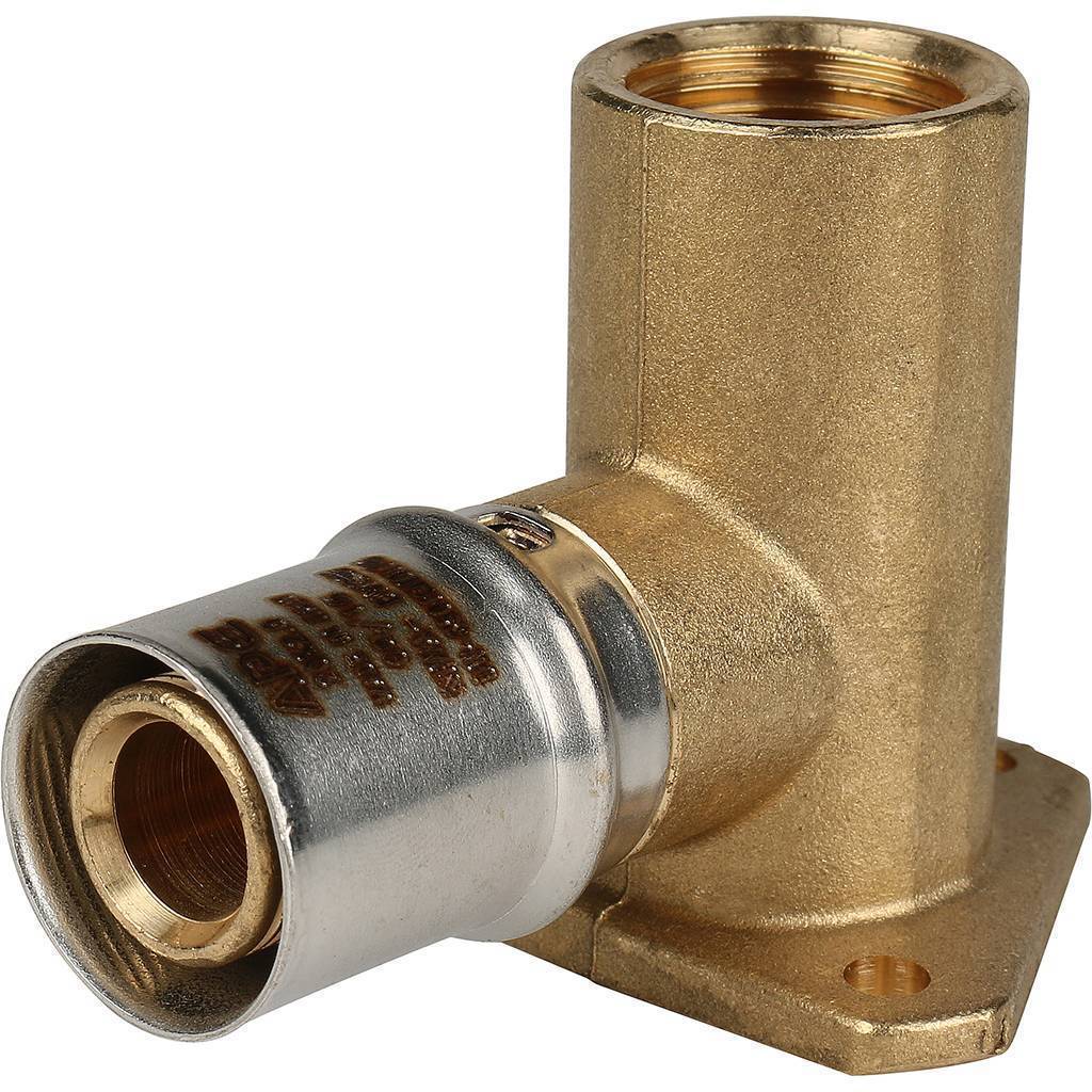 Купить SFP-0012-001220 STOUT   Угольник настенный с креплением удлинённый 1/2"х20 для металлопластиковых труб прессовой STOUT по лучшей цене с доставкой - интернет-магазин Прогрессивные решения