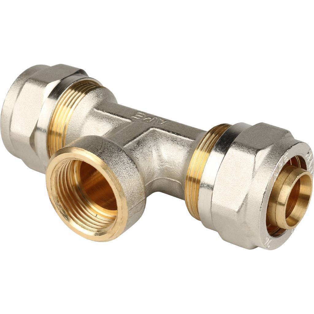 Купить SFS-0012-003426 STOUT   Тройник-переходник с внутренней резьбой 3/4"х26 для металлопластиковых труб винтовой STOUT по лучшей цене с доставкой - интернет-магазин Прогрессивные решения