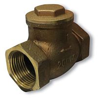 Клапан обратный латунный, SGL, Ду-100, Ру-16, муфтовый, поворотный ГРОЕН