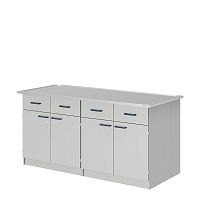 Стол пристенный ЛАБ-PRO 180.80.90 на опорных тумбах, рабочая поверхность – SS ЛОиП  по лучшей цене с доставкой - интернет-магазин Прогрессивные решения