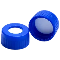 Крышки для виал винтовые ND9 полипропилен , синие, септа склеенная светлый PTFE / белый силикон, 100 шт, LT-7836, Labtex Лабтех 1-35380 по лучшей цене с доставкой - интернет-магазин Прогрессивные решения