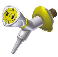 Кран для природного газа угловой, 45°, для установки в стену/стеллаж, арт. 12052.2 ЛОиП  по лучшей цене с доставкой - интернет-магазин Прогрессивные решения